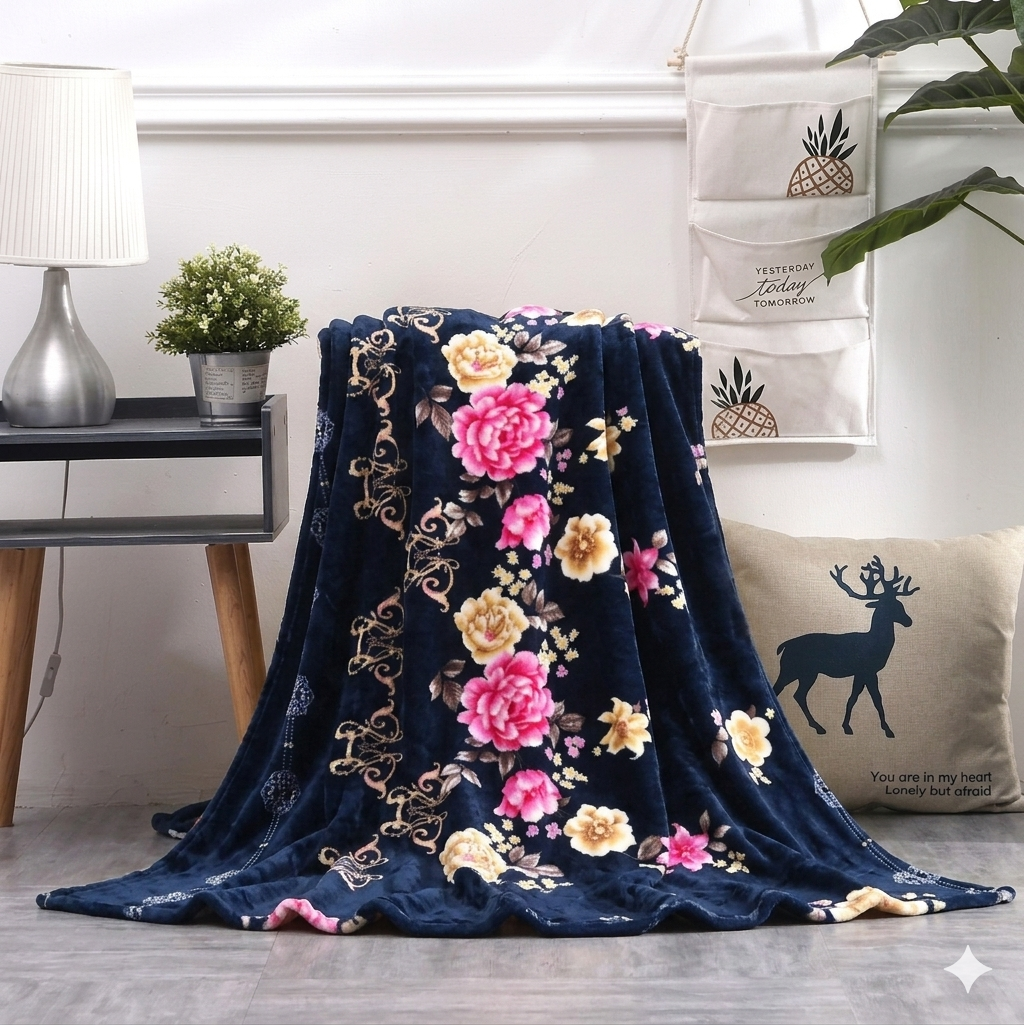 Blue Uno - Printed Ac Blanket